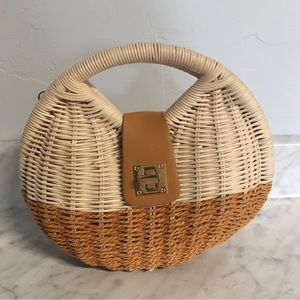 Zara Basket Handbag Purse, Great Condition. Missing Shoulder Strap